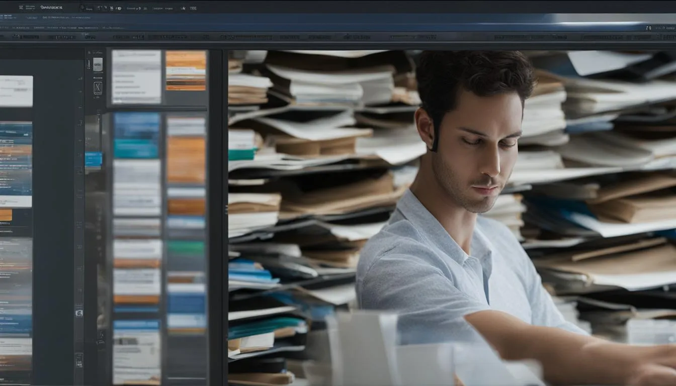 Ikona pliku XML z fragmentem kodu ze znacznikami na ekranie komputera